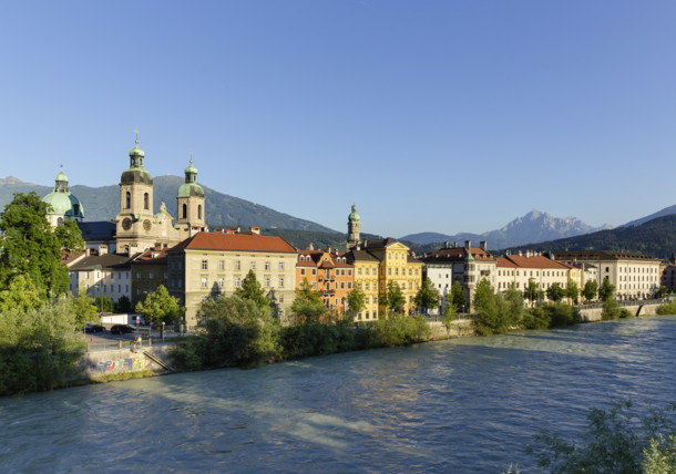     city of Innsbruck on the river Inn / Innsbruck